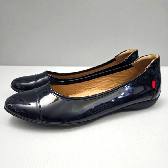 NEW Marc Joseph New York Peters Street Flat 10 Navy Blue Patent Leather Loafer - Picture 1 of 12